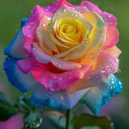 Rainbow Rose Seeds with Free Plant Growth Serum Pack of 1